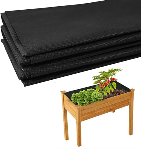 150 x 200cm Forro Tela Maceteros Grandes, Estera Protectora para Cultivar Hortalizas & Flores y Plantas, Forro Tela Macetas Tela no Tejida para Jardinera Madera Exterior, Terraza, Balcón y Jardín