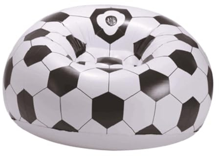 NUOBESTY Aufblasbarer Fußball sitzsack Faltbar Tragbar PVC luftsofa Leicht für Camping Reisen Festivals und Outdoor aktivitäten Geeignet