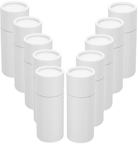 CONGARTENO Diseño Portátil y Versátil de Color Claro de Papel Kraft Caja Cilíndrica de 20 Ml para Té, Paquete de 10 Unidades para Regalos de Negocios y Fiestas