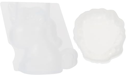 SUPVOX Moule en Silicone De Licorne avec Base Moule Licorne Gâteau Et Résine Petit Silicone pour Bricolage Décoration De Fête Et Cadeau Fait Main 2 Pièces 2.56 X 1.97 X 1.77 in