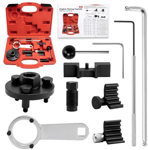 SAIBOO Outil de Réglage du Moteur Kit Calage Distribution Outil de Calage d’Arbre à Came Compatible avec VAG VW Audi Seat Skoda 1.6 2.0 TDI CR T10050 T10100 T10051 T10052 T10255