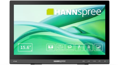 Hannspree HT165HPB Monitor PC 39,6 cm [15.6] 1920 x 1080 Pixel Full HD LCD Touch screen Nero (15.6IN 16:9 1920X1080 250CD/M2 - 800:1 15MS HDMI/VGA)