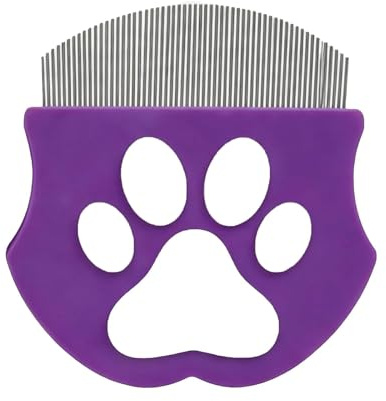Professional Flea Comb for Dogs and Cats Stainless Steel Tear Stain Remover Fine Tooth Grooming Tool for Removing Lice Dandruff and Loose Hair Compact Pet Eye Comb