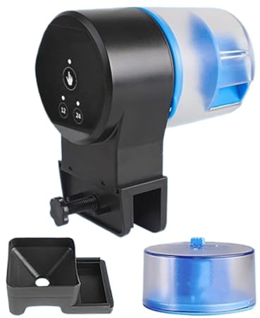 Fiskmatare automatisk automat, stabil precision matdispenser timer, akvarium bilmatare – för matningstank sköldpadda damm guldfiskar koi sovsal kontor lägenhet sovrum