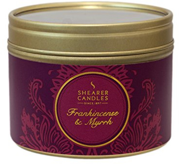 Shear Scented Candles In Tins - Frankincense & Myrrh (6.4cmx4.2cm) 20hrs