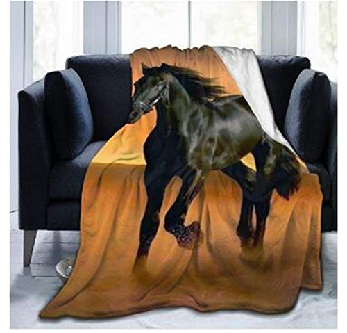 Fansu Mantas para Sofa Franela Reversible 150x200 cm, Manta para Cama 90 Invierno Ultra Suave Polar, Manta Sofa Pelo Largo Marrón para Sofá, Cama o Sala de Estar (Negra Caballo)