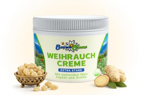 Weihrauchcreme extra stark mit Weihrauch, Arnika, Ingwer & wertvollen Ölen | Wohltuende Pflege für Körper & Sinne | Angenehmer Duft | Für trockene & empfindliche Haut geeignet | 200ml