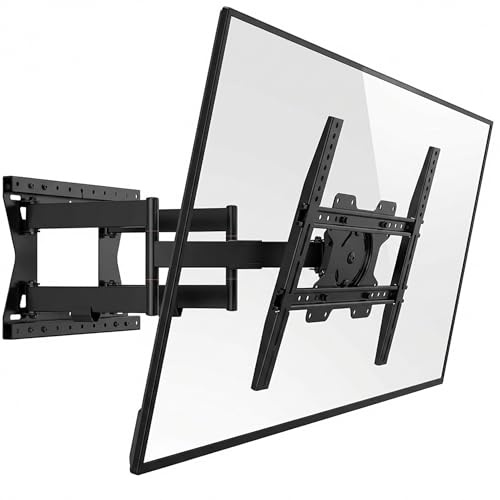 XTRARM TiTon Double 100 cm TV-Wandhalterung mit Doppelarm 50 Zoll Biz 75 Zoll – Schwenk- & neigbar bis 100 cm Auszug, 80 kg Traglast, VESA bis 600x400 mm, Wandhalterung Fernseher