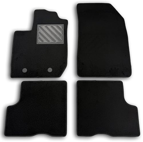 MTC Mats for Dacia Duster II 2WD-4WD from 2018 - Car mats, Non-slip, Reinforced Rubber Heel Pad, Fixing Buttons, Black