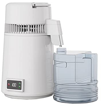 4L Pure Water Distiller Stainless Steel 750W Water Purifier Filter Water Distillers Machine with Collection Bottle for Offices Homes