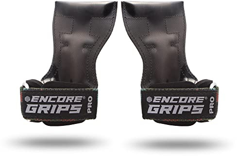 Encore Grips Zughilfen für Krafttraining & Bodybuilding – Moderne Grip Pads mit Schnell-Wickeltechnik & Handgelenkstütze – Mehr Gewicht & Halt als Klassische Lifting Straps