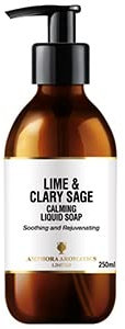 Amphora Aromatics Lime and Clary Sage Calming Liquid Soap 250ml Glass