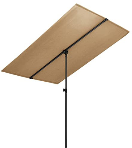 ZEYUAN Sonnenschirm mit Aluminium-Mast, Sonnenschirm Balkon, Balkon Zubehör, Balkonschirm, Balkon Gadgets, Außen-Sonnenschirm, Parasol De Jardin, 180 x 130 cm Taupe