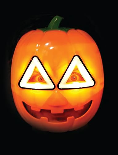 RUBIES HALLOWEEN - Accessorio per travestimento da adulto ufficiale, maschera zucca luminosa e sonora, taglia unica, batterie incluse, per costume Halloween, donne e uomini, arancione