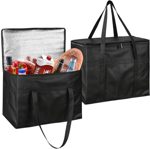 30L Cooler Bag, Portable Lunch Bag with Zipper, Food Camping Coolers, Food Delivery Bag Large Ice Bag Thermal Insulation Picnic Bag, Large Soft Cooler Bag Great for Outdoor/Camping/BBQ/Picnic
