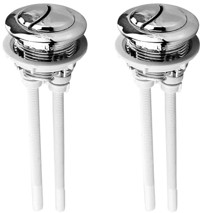 2 PCS Toilet Flush Button, Toilet Flush Buttons Replacement, Toilet Push Button Flush Replacement, Dual Flush Toilet Push Button for Bathroom Toilet Water Tank Repair