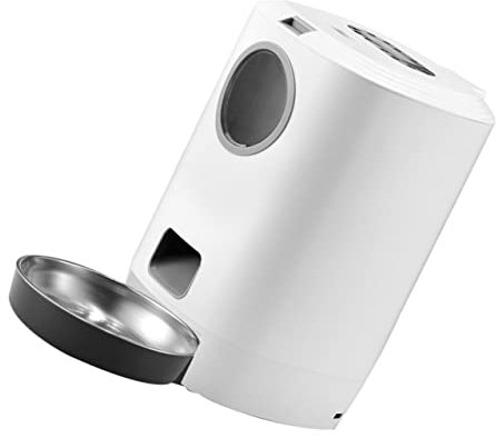 INOOMP Automatic Pet Feeder Cat Dog Food Dispenser Smart Timer Abs Material Window View
