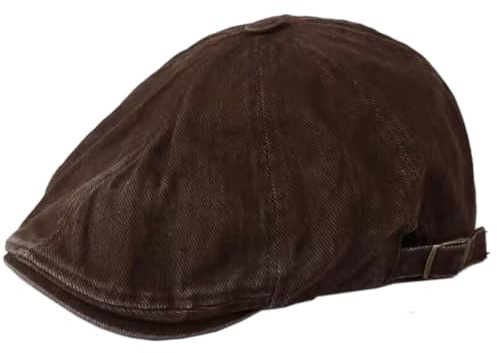 KeepSa Herren Baumwolle Tellermütze Schirmmütz Flatcap Baskenmütze Newsboy | Schiebermütze Cap Irische Stil Hut,weiches Futter, gebogener Schirm,geeignet für Alltag Autofahren und Golf Campen, Klettern