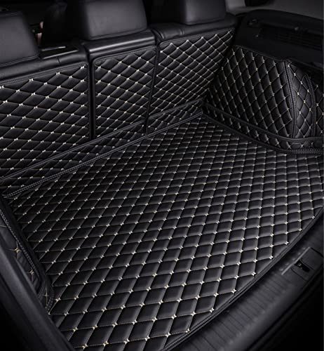 Auto Kofferraummatten wasserdichte Kofferraummatte Für VW Für Passat Für Tiguan Für Jetta Für Touareg Für Touran Für Golf 6/7/8(Color:Schwarzbeige)