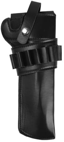 ANSNOW Revolverholster, Western-Cowboyenholster, Verstellbaresenholster Aus Leder Mit Patronentasche Für Die Jagd Im Freien/Schwarz/Xs, L