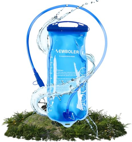 FairyPeach Sac Hydratation, Water Bladder, Poche a Eau 3L, Sac Eau Running, Sac à Eau Camping, Vessie à Eau, Vessie d'eau Portable, Sac à Eau pour Vélo