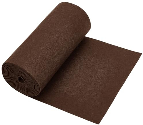 BENECREAT Rollo de Tela de Fieltro de 3mx24cm, Fieltro de Poliéster Marrón Coco, Ideal para Manualidades y Decoración