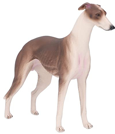 Hiraith Lebensechte Windhund-Figur Als Haustier, Pädagogisches Spielzeugmodell für Kinders ab 3 Jahren, Hundedekoration aus Kunststoff, Tisch-Requisiten, Ausstellungsspielzeug-Sammlung