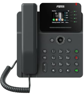 Fanvil V61W Téléphone IP Professionnel avec écran Couleur HD 2,4, 4 Lignes SIP, Audio 6 Voies, Audio HD, 2 Ports Gigabit, Wi-FI 6, Bluetooth 5.4