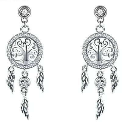 tree of life dream catcher drop earrings for women jewelry 1