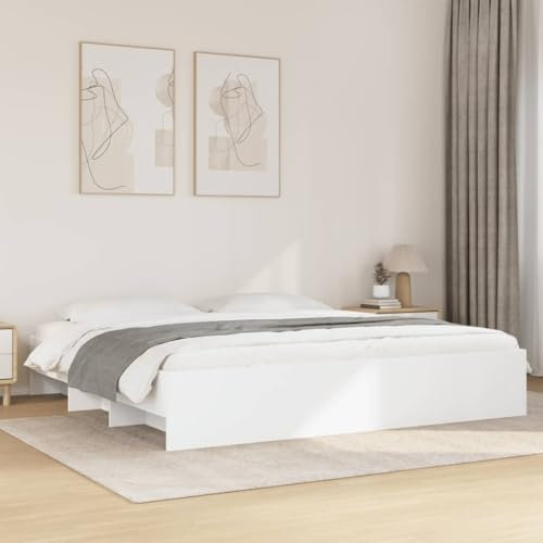 BOWEKAM Home & Garden Bettgestell ohne Matratze, Weiß, 180 x 200 cm, Super-Kingsize-Bett, Holz-Möbelwahl