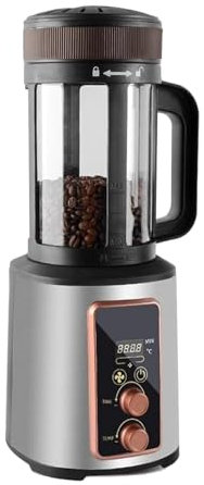 Pink Beryl Coffee Bean Roaster Machine, Electric Hot Air Coffee Roaster, with Adjustable Timer Roasting Heating and Air Fan Setting, Roast 100-400g Coffee Bean, Gift for Coffee Lover
