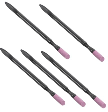 OSOLADY 5 Stück Doppelseitiges Nagelschleifset Aus Quarz Für Nageldesigner Und Heimgebrauch Stift Zum Entfernen Abgestorbener Haut Vielseitiges Maniküre Polierwerkzeug Schwarz