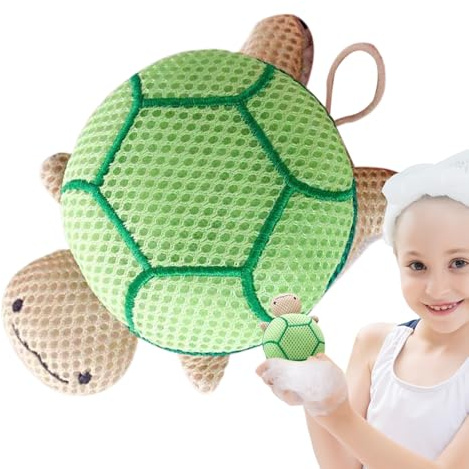 Duschschwamm, Schildkröten-Duschball für den Körper – weiches Netzbad für lustiges Badzubehör für Mädchen und