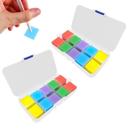 200Pcs DIY Diamond Art Glue, 5-Color Diamond Art Wax, 5D Diamond Painting Accessories, Suitable for 5D Diamond Painting, Nail Art and Cross Stitch Art DIY Accessories (with Storage Box)