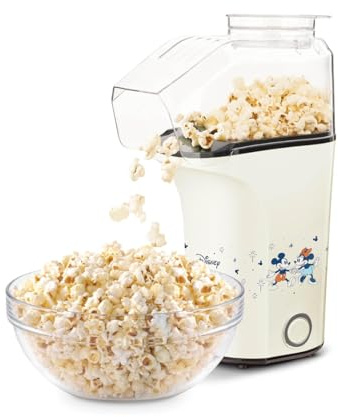 Disney | Dash Fresh Pop Popcorn Maker Mickey & Minnie | Disney Electric Popcorn Machine, Oil-Free Air Popped Popcorn, Built-In Measuring Cup & Butter Melting Tray, Movie Night
