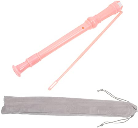 Abaodam Abs 8-loch Sopranblockflöte Für Kinder Pädagogisches Musikspielzeug Kunststoff Pink Mit Reinigungsstab Anfänger Und Instrumentenübung