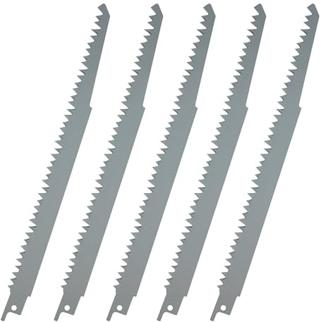 Tunejoy Lames de Scie Sabre S1531L Lames de Scie Sabre de HCS per Couper du Bois et des Branches 5TPI 240mm 5 Pièces