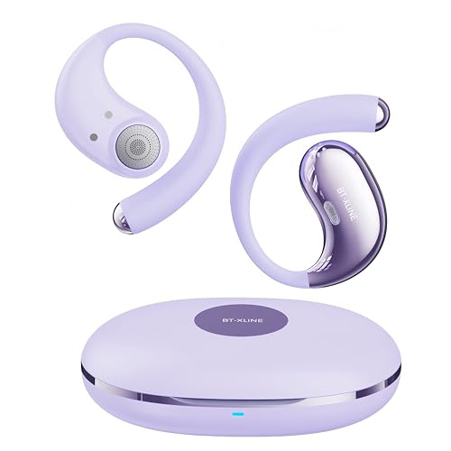 BEVCEFCC Open Ear Kopfhörer für Damen | 36 Std.Bluetooth 6.0 | Leicht & IPX5 Wasserschutz | Ideal für Homeoffice, Fitness, Yoga & Pendeln | Lila