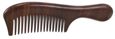 TOYZFRIENDY Peigne à Dents Larges Bois De Santal Pour Femmes Outil De Séparation Des Cheveux Avec Manche Long