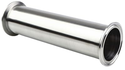 DQFOCPHHAA 38mm SS304 Spool Tube Ferrule 50.5mm Tri Clamp Pipe Fittings Length 200mm