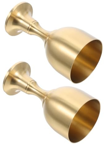 MAGICLULU 2 Piezas De Cáliz Real De Cristal De La Santa Iglesia Copa De Metal Para Decoración De Fiestas Copas Comunión Pequeño Ritual Altar Dorado Para Beber Boda
