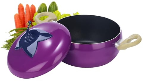 Amesor Olla Pequeña - Olla Para Cocción Lenta De Verduras Y Frutas | Sartén Con Tapa | Para Cocina, Estufa De Inducción, Cocinar, Hervir A Fuego Lento, Freír, Espaguetis, Sopa