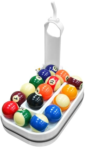 Billiards & Snooker Training Rack, 3D Printed Pool Ball Rack with Perfect Alignment, Holds 15 Balls, Portable Practice Tool for Pool Table Accessories, Includes Screwdriver & Rubber Bands