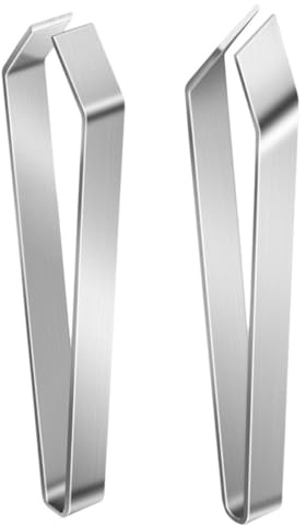 OFFSCH Set 2 Pinzette in Acciaio Inox per Lische di Pesce e Peli di Maiale, Pinze da Cucina Ergonomiche per Disossare Pollame e Carne, Utensili Versatili per Preparazione Alimenti in