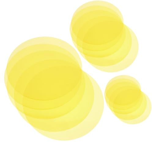 Artibetter Pellicole Gel per Illuminazione LED 15pezzi Giallo Pellicola Traslucida in Pet Facile da Installare per Lampade da Paesaggio e Strobo