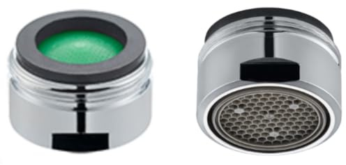 Schläfer 160016 - Strahlregler M24x1 für Wasserhahn - Anti-Kalk Einsatz 7 l/min, Luftsprudler mit Außengewinde, kompatibel mit Neoperl Honeycomb - Universal Mischdüse für Küche & Bad - 2 Stück