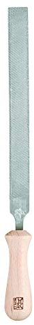 PFERD Schlüsselfeile Flachstumpf, 100mm, rechteckige, flachstumpfe Feile, Kreuzhieb H2 auf drei Seiten, inkl. Feilenheft, 11251102 – für leichte und filigrane Feilarbeiten 100mm x 10mm