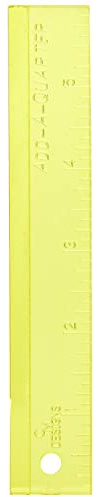 Colonial 6CMD Add-A-Quarter Ruler, 6-Inch, Yellow
