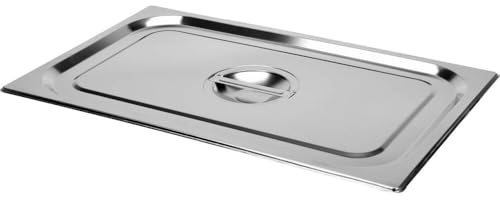 YATO Profi Edelstahl GN Gastronormbehälter 1/1 Größen Auswahl 20-200mm auch Deckel Gastro Norm Behälter (Deckel für 1/1), Silber