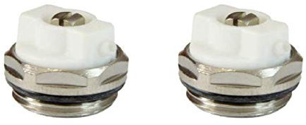 Manual Radiator AIR Vent Bleed Plug Valve 1/2 BSP x2